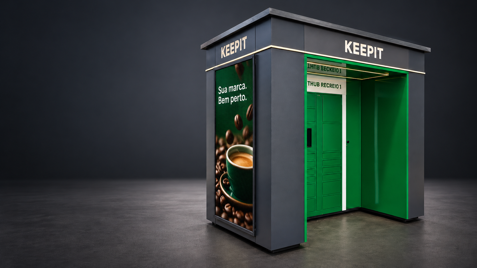 Hub · Café no LED